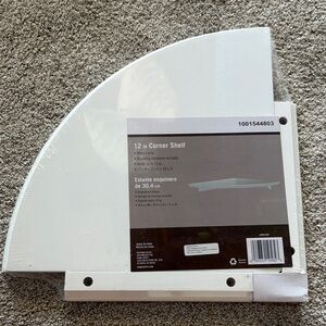 Elegant White Corner Shelf